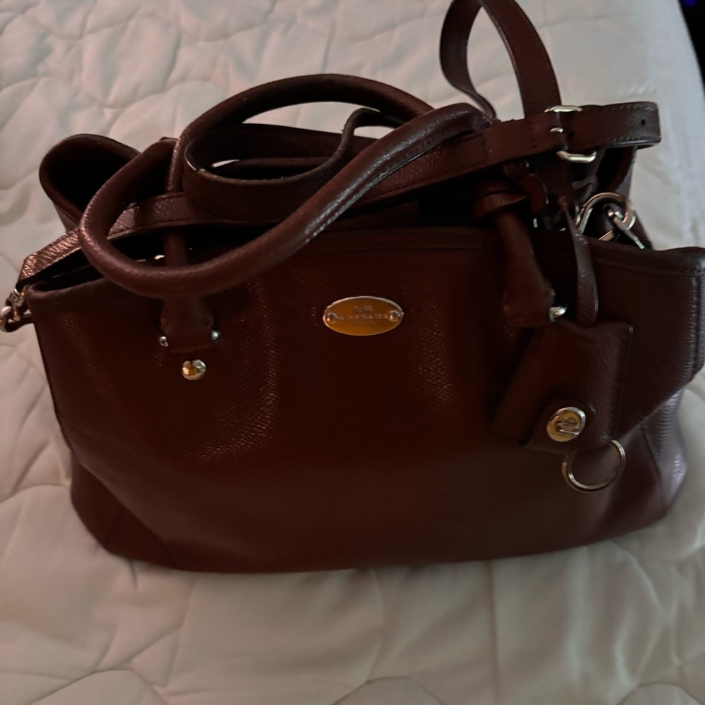 Coach Dark Brown Leather Shoulder Bag